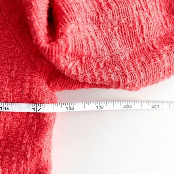 Banana Republic Women's Pockets Collared Tweed Blazer Jacket Red Coral Size 4 - Picture 7 of 8